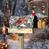 Winter Cardinal Birds Mailbox Cover - Magnetic Standard Size 18"