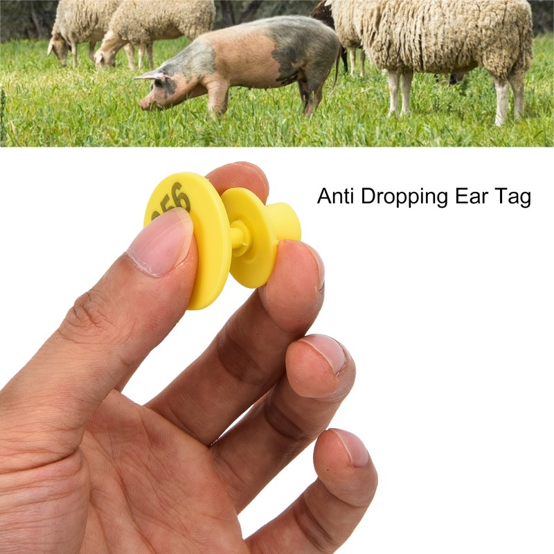 100pcs Livestock Ear Tag Anti Dropping Pig Round Ear Tag