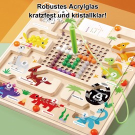 Dr. MUYA® Montessori Toy 2 3 4 5 6 Years, Magnetic Game, Educational Games, Toy from 3 Years, Children's Toy, Wooden Toy, Gift 2-6 Years Children Boys Girls