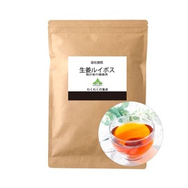 Wakuwaku Garden Ginger Rooibos Tea Bag (100 Packs) Ginger, Ginger Rooibos, Blended Tea, Herbal Tea, Tea Warm, Healthy Tea, Home-Roasted