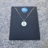 Dolceoro Semicolon Awareness Round Disk Necklace Jewelry, 316L Stainless Steel