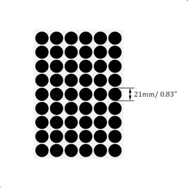 ZXUEZHENG Self-Adhesive Screw Hole Stickers,2-Table 54 in 1 Self-Adhesive Screw Covers Caps Dustproof Sticker 21mm Black
