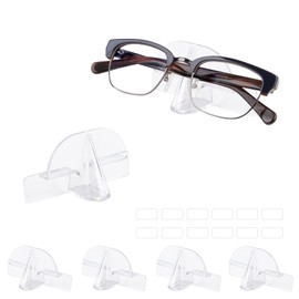 KLEHOPE Glasses Storage, Pack of 6 Glasses Holder Wall, Wall Mounted Glasses Stand, Transparent Design for Bedroom, Living Room, Office