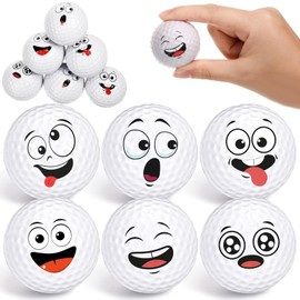 Arrowbash 12 Pcs Mini Face Stress Balls for Boys Girls Sport Funny Face Squeeze Foam Balls for Stress and Anxiety Relief for Party Favors Birthday Gift Decoration(Golf)