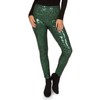 Tipsy Elves Women's Dark Green Sequin High Waisted Leggings Size