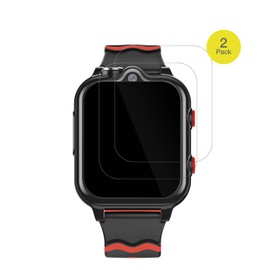 dipos FLEX 2x Schutzfolie klar passend für Krostming Kids Smartwatch GPS 4G, 100% Displayabdeckung, Anti-Shock, Fingerprint Kompatibel, Case-Friendly, Full Cover Displayschutz Folie