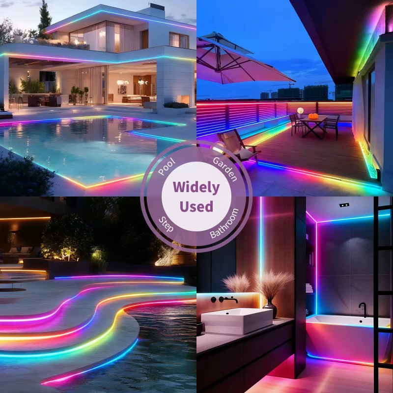 COB LED Strip Lights Light Strings Plastic RGB Smart IP65