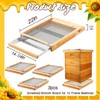 DoubleFill 3 Pcs 10 Frame Beehive Metal Screened Bottom Board