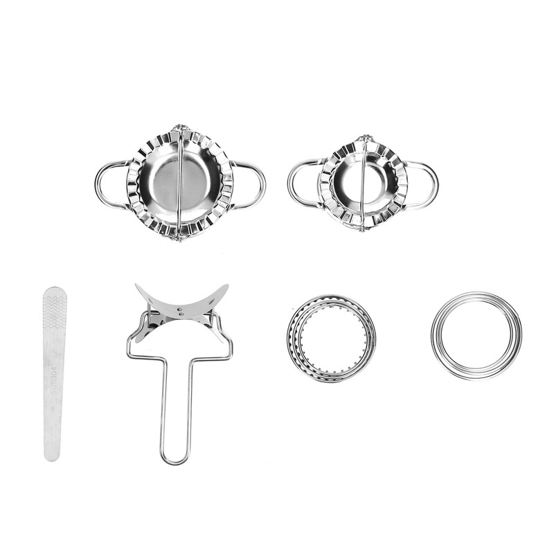 10PCS Stainless Steel Dumpling Maker Dumpling Mold Set and Cutter