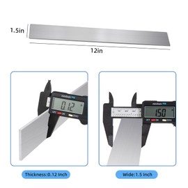 80CRV2 Steel Flat Stock Cold Rolled Carbon Steel Bar for Knife Making 12"x1.5"x 1/8"(6 Packs)