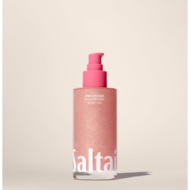 Saltair Pink Beach Shimmering Body Oil – Hydrating Glow Oil with Squalane & Golden Shimmer – Coconut, Almond Blossom & Vanilla – 4 fl oz