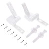 Canomo Universal White Plastic Toilet Seat Hinges Replacement with Bolts