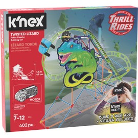 K'NEX Thrill Rides – Twisted Lizard Roller Coaster Building Set with Ride It! App – 402 Piece – Ages 7+ Building Set ()