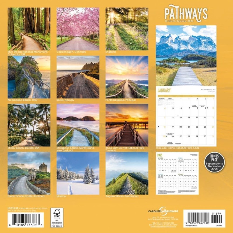 Carousel Calendars, Pathways Special Value 2026 Wall Calendar, 12.01'' X