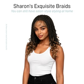 Full Lace Twist Braided Wig with Curly Ends for Black Women