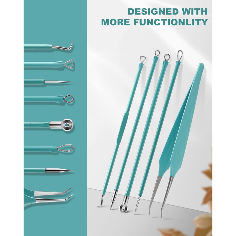 BEZOX Blackhead Remover Tool Kit - Pore Extractor Tools for