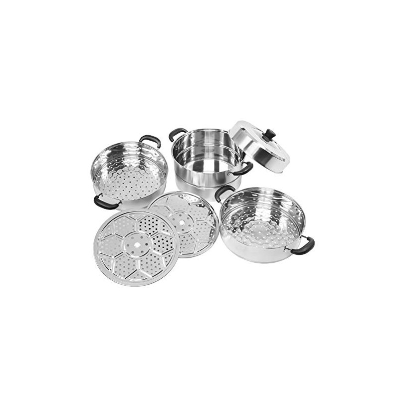 Concord 4 Tier Stainless Steel Steamer Cookware Pot (26 CM)