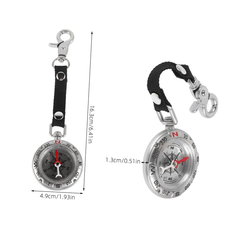 GRIRIW Reliable Keychain Compass with Easy to Read Dial Durable