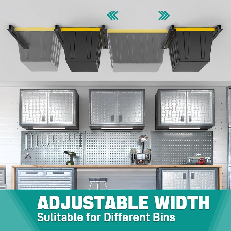 EVERHANGER Ceiling Storage Rack, Heavy Duty Overhead Garage Storage Rack,