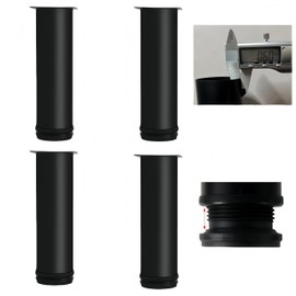MIEGUIWOR Pack of 4 Furniture Feet, Adjustable, Adjustable Furniture Feet, Cabinet Feet, Height Adjustable, Feet for Furniture, Cupboard, Desk, Table Legs, Furniture Legs, Feet Worktop (Black, 8 cm)