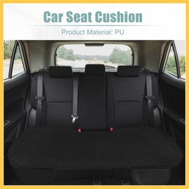 REPAIROCK Car Back Seat Cushion Black Breathable PU Leather Universal Car Interior Seat Protector Mat Pad Fit Most Car Truck SUV & Van Auto Replacement Parts