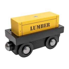 Choo Choo Track & Toy Co. --- Cargo Car with Removable Lumber Cargo Wooden Train