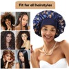 3+3 Large Satin Bonnets with Scrunchies for Women, Wide Band