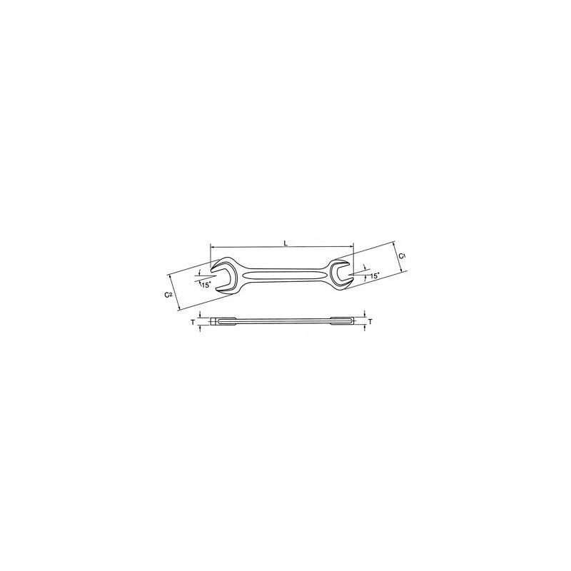 ASH SW0608 Round Double Ended Spanner, Strong Type, JISH 0.2