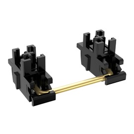DUROCK Plate Mount Stabilizer V3, Innovative Pre-Clipped Stem for Minimum Wire Wobble 2U 6.25U 7U Keyboard Stabilizers (V3 Black Gold 100% Kit)