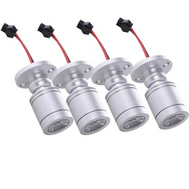 yeerockal 4 Mini Surface-Mounted Spotlights Swivel Ceiling Spotlight LED Base Diameter 20 mm Small Ceiling Spotlight Warm White with Transformer