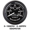 RACETECH 60 MPH/100 KMH Dual Scale Mechanical M-Series Speedometer &