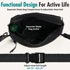 Hands Free Dog Leash with Belt Bag (Black)