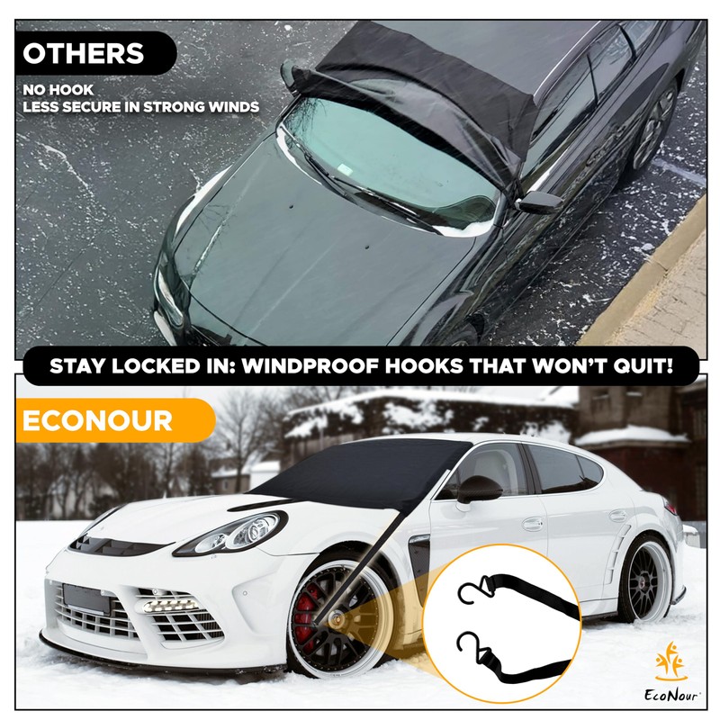EcoNour Windshield Cover for Ice and Snow | Durable Frost