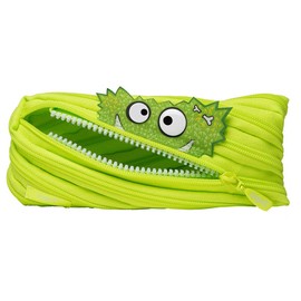ZIPIT Monster Federmäppchen für Jungen | Großes Mäppchen für die Schule | Monster Etui für Kinder | Federmappe Grün