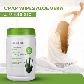 Purdoux PÜRDOUX™ CPAP Mask Wipes, Aloe Vera, Canister of 70 wet wipes