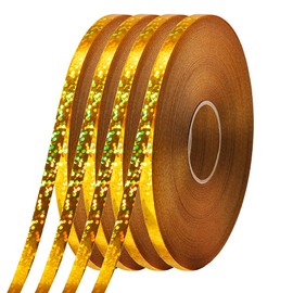 LACNNY Gold-1526 Shiny Ribbon, 3/16 Inch x 200 Yards, Curling Ribbon for Crafts, Balloons, Parties & Christmas