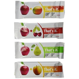 That's It Natural Fruit Bars Variety Pack, Apple+Mango, Apple+Pear, Apple+Cherry & Apple+Apricot, 1.2 Ounce (Pack of 12)