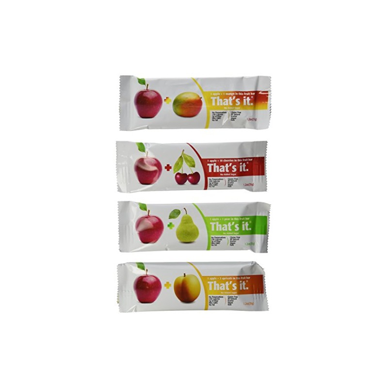 That's It Natural Fruit Bars Variety Pack, Apple+Mango, Apple+Pear, Apple+Cherry