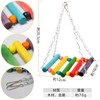 iikuru Y845 Parakeet Toy Hanging Birds Perch Wooden Swing, Small