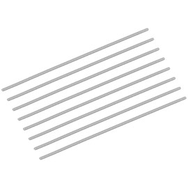 sourcing map 8Pcs M4-0.7x250mm Fully Threaded Rods, Threaded Rods Bar Studs, 304 Stainless Steel Long Thread Screws Hardware for U-Bolts, Anchors, Clamps, Hangers, Silver