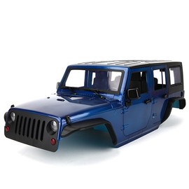 1/10 Jeep Hard Body Shell kit,Open Car Shell Kit 313mm Wheelbase for RC Crawler Car Axial SCX10 SCX10 II 90046 90047 RGT EX86100 (Deep Blue)