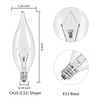 COLWATT 12-Pack E12 Candle Light Bulbs 40W Warm White 2500K,