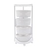 AngelcityCC 4-Tier Rotating Storage Rack for Kitchen, Fruit & Vegetable