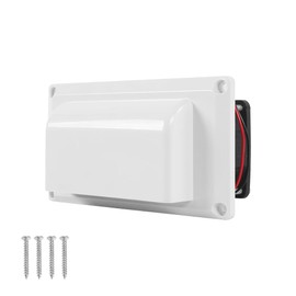 TYTXRV 12V RV Side Air Vent with 2 High Power Motors Range Hood Side Exhaust Ventilation Fan for Camper Trailer Boat Marine Yacht,Black (White)