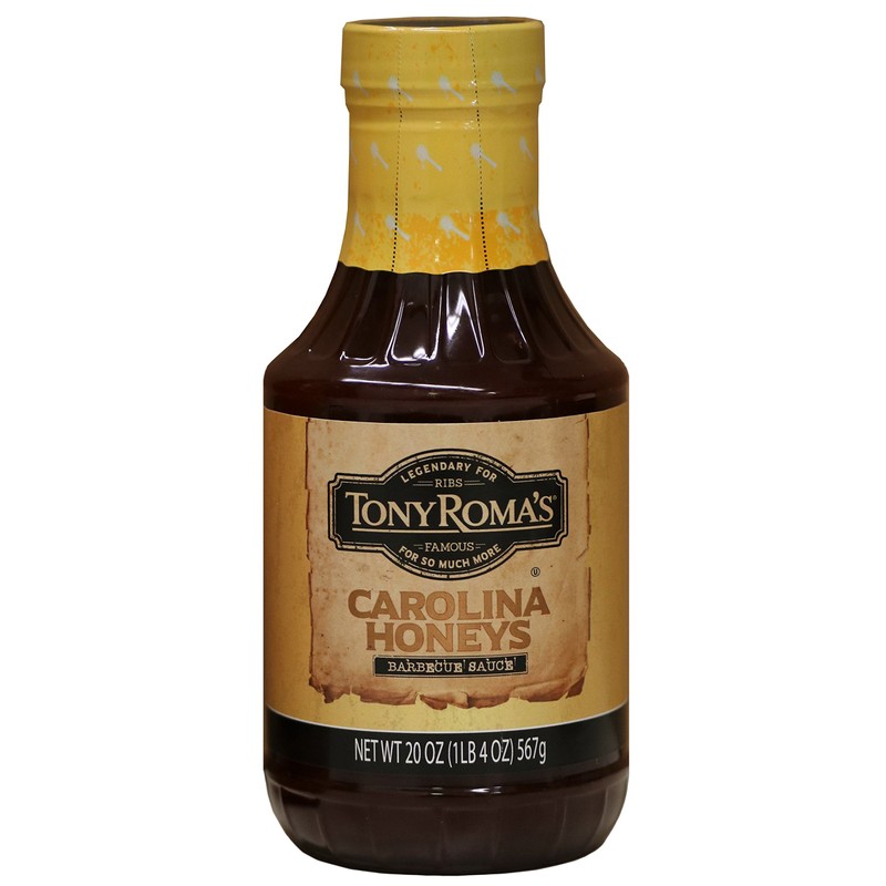 Tony Roma's Carolina Honeys Barbecue Sauce, 20 Ounce (Pack of