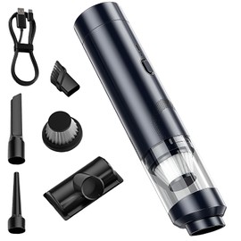 GOEDCH Akku Handstaubsauger Tragbarer Staubsauger: Handstaubsauger für Auto, Leistungsstarker kabelloser Mini-Staubsauger mit USB-C Aufladung, 4-in-1 Multifunktion für Haushalt, Tierhaare & Büro