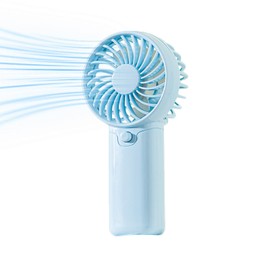 ShunChengFa AAA Battery Powered on Fan Small Portable Battery Powered Fans with 1Speeds, 5'' Quiet Personal Fan for Bed, Camping, Outdoor,Wireless Desk Fan，No battery configured (white)