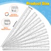 32 Pack Clear Plastic Ruler 12 Inch, Rulers Bulk for