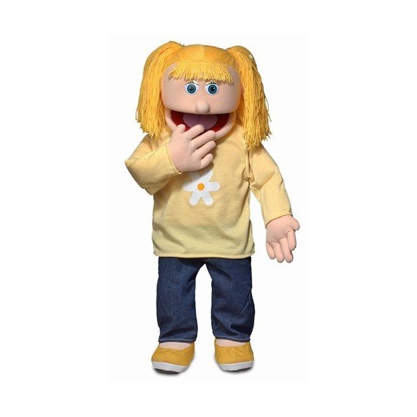 Silly Puppets 30" Katie, Peach Girl, Professional Performance Puppet with Removable Legs, Full or Half Body