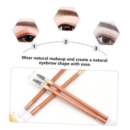 Ipetboom 2pcs Dual-ended Eyebrow Pencil Brush and -wearing Makeup Tool for Effortlessly Creating Natural-looking Brows Grey